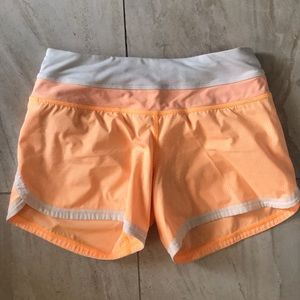 Orange lululemon shorts